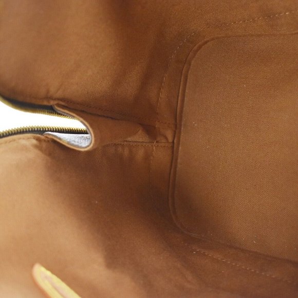 LOUIS VUITTON LV Logo Alma Hand Bag Monogram Leather Brown France - Picture 10 of 14